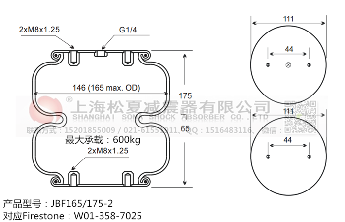JBF165/175-2橡膠<a href='http://www.0769dianlan.com/' target='_blank'><u>空氣彈簧</u></a>